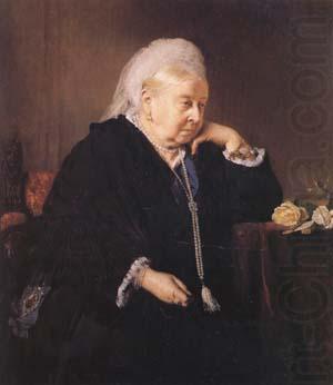 Heinrich von Angeli Queen Victoria in Mourning (mk25) china oil painting image